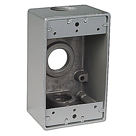 Abb Weatherproof Electrical Box, 1-Gang, 17.3 Cu. In. S105E-R